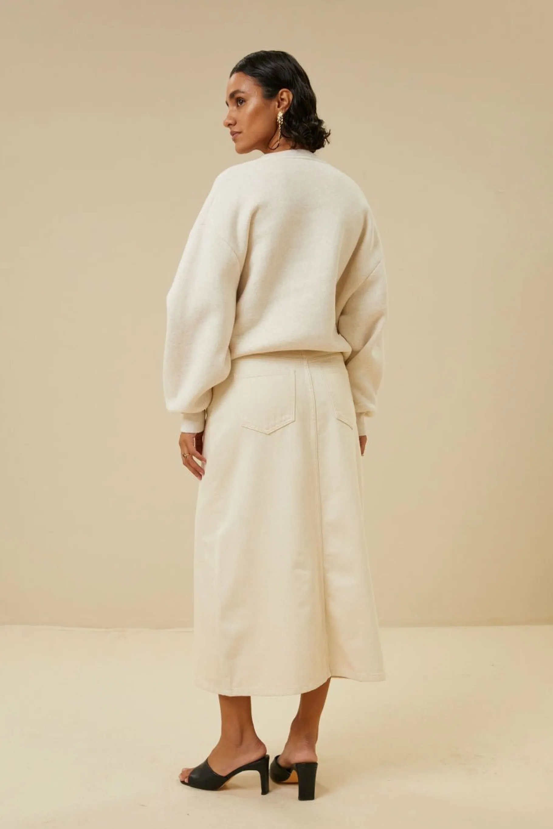 By bar Truien<Bibi Lucky Vintage Sweater Oyster-Melee